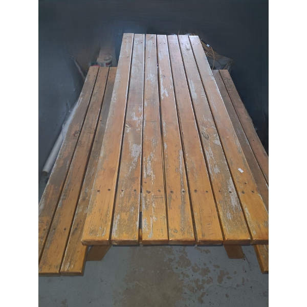 Wooden Picnic Table  72 w, 52 d, 29.5 h