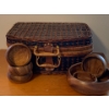 Image 1 : Picnic Basket with wooden bowl set