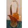 Image 3 : Marigold Carnival Glass Daisy Basket(Imperial Co) & Peacock Compote(Fenton Co)