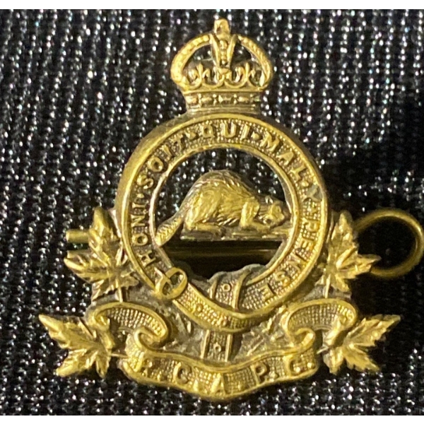 Royal Canadian Army Pay Corps Officer's Cap Badge from WWII