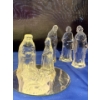 Image 4 : Hand Blown Religious Holiday Scenario w/ Crystal Nativity