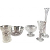 Image 1 : 5-Piece Set - Cut Crystal Vases, Bowls and Stemware