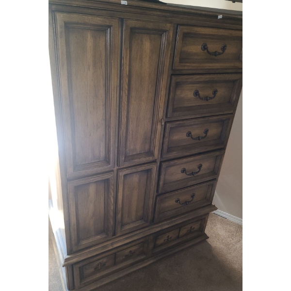 Vintage Dresser w/ Side Cupboard 42 W, 20 D, 60 T 