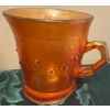 Image 3 : Fenton Marigold Carnival Glass Trio- Orange Tree Mug, Vase & Pressed Glass