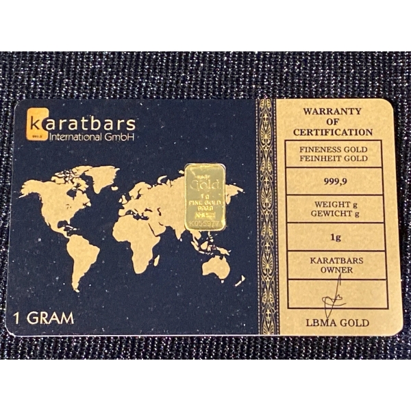 Karatbars 1 Gram Fine Gold Bar
