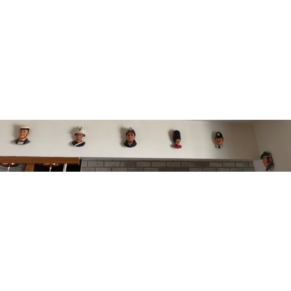 6 Pcs Legend Products Made in England Hanging Faces - 6 L 
