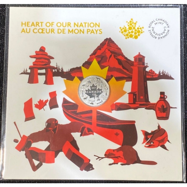 2017 $3 Heart of Our Nation Fine Silver Coin