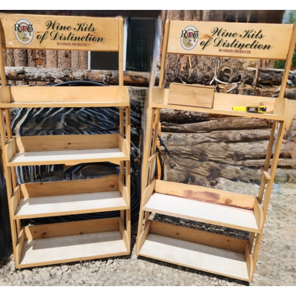 Utility Display Shelving (From Wine Supplies Display) 33 W, 18 D, 70 T (Repurpose) 