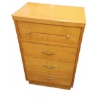 Image 1 : Four-Drawer Maple Finish Wooden Dresser