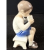 Image 2 : Copenhagen Porcelain Boy Drinking Figurine 5.5T