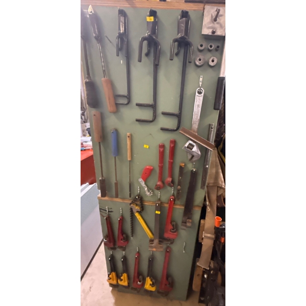 Pipe Wrench Collection w/ Assorted Hand Tools 