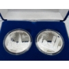 Image 1 : 2005 US Freedom Tower Dollar Coin 1 troy oz  99.99% silver and WTC Recovery Silver