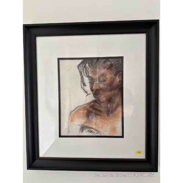 Lovely African Pastel Art Piece Signed SMF - 22W, 24T 