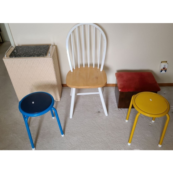 Hamper, Small Storage Box, Chair, Stools 