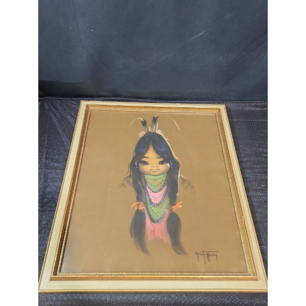 " Papoose Painting" Vintage Art