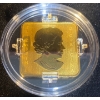 Image 3 : 2011 $3 Black-Footed Ferret Gold Plated Square Coin 92.5% Silver 11.71 Grams
