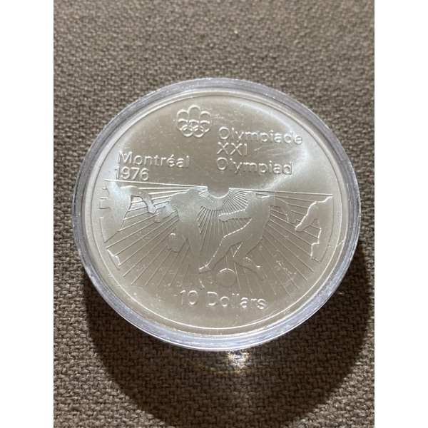 1976 Montreal Olympics $10 Coin 92.5% Silver 48.6 Grams
