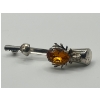 Image 1 : Traditional Vintage Scottish Grouse Claw Kilt Pin. Silver Stamped Weighing a Total Of 10.49 Grams. G