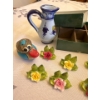 Image 3 : Mini Bone China Flowers By Healacraft, Fishermans Wharf By D. Winter  & Small Vases From Portugal 