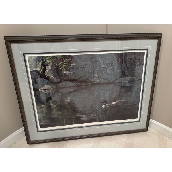 Robert Bateman "Northern Reflections" Loon Family 39 x 30 Loons 6012/8631