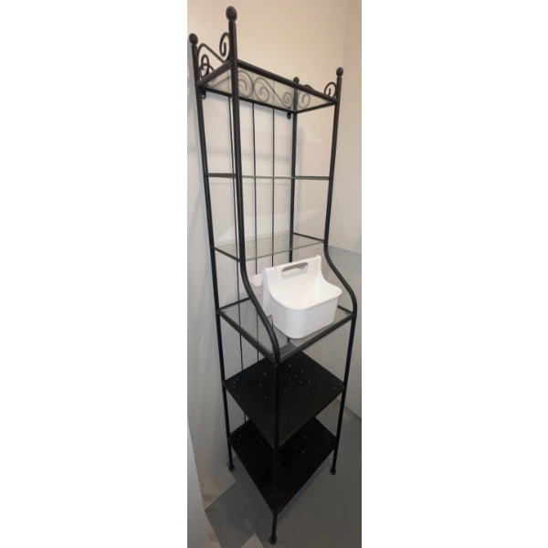Bathroom Organizer Shelf W/ Glass shelving Slats  24w x18d x 73tall