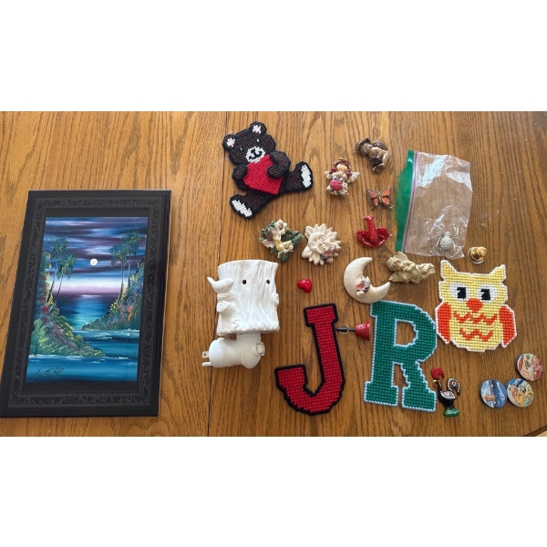 Magnets & More Collection Incl. Hand Painted Tile By Illegible Signature 