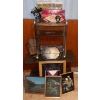 Image 1 : Collectible Rolling Cart w/ Wall Hangings, Board Games & One Ticket Home!