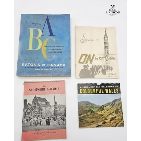  Collection Of Vintage Items Including A 1957 Eaton's Of Canada Spring And Summer catalogue. 
