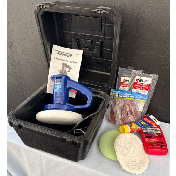 SIMONIZ 8" Randoim Orbit Polisher/Waxer Kit w/ Accessories 