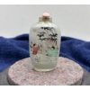 Image 1 : Hand Painted Children Playing Glass Snuff Bottle with Spoon 3H