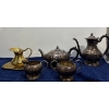 Image 1 : Vintage Serving Set - Teapot, Coffee Pot, Sugar Bowls, Cream, and Tray