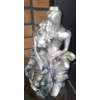 Image 3 : Carved Statue of Embracing Couple 11 W, 7 D,  25 T and Silver Painted Statue 13 T