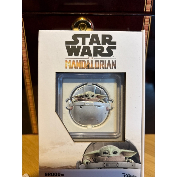 2022 Star Wars Mandalorian Grogu The Child Baby Yoda Pod 1oz Silver