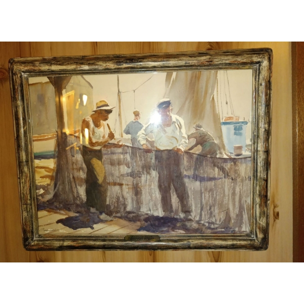 Gordon Grant's  "Endless Tasks" Painting  26" x 17"tall