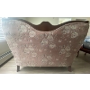 Image 3 : Art Nouveau Mahogany Couch With Carved Floral Accents 79 x 29 x 39H
