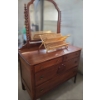 Vintage Peppler Bros Co Ltd Wooden Dresser 43 W, 21 D, 68 T w/ Attached Pivot Mirror 