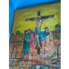 Image 2 : Jesus on the Cross  Painted on Wooden Board - 9.5x12