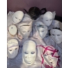 Image 5 : Ceramic Painted Mask Collection (1 Damaged But Repaired) w/ EP Brass Teapot 