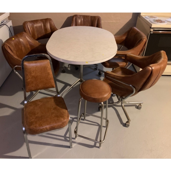 Retro Table w/ Leaf (50W, 36D, 30T); Leaf (12W) 