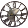 Image 1 : Large Round Wall Clock with Roman Numerals, Metal Frame