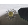 Image 8 : 3 Swarovski Crystal Flowers (2"L) 2 Yellow 1 Red, Sitting on Made in France Mirror