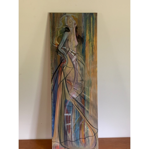 Lauri Ansell Tormented Oil On Board  12 x 36