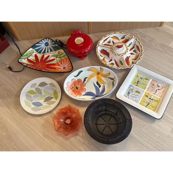 Party Platters & Serving Vessels - Chip & Dip Dish Fruit Bowl XL Carving Platters & More