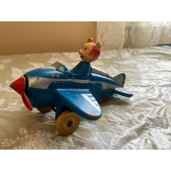 vintage 1940s Sun Rubber Company Walt Disney's Mickey's Air Mail Plane