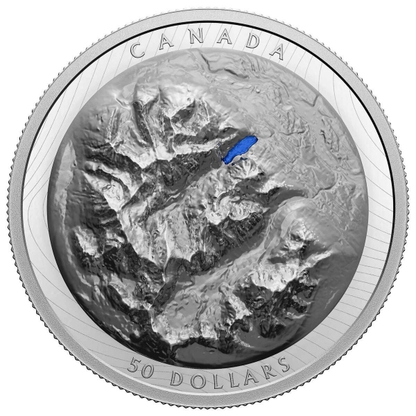 2021 $50 Lake Louise - Pure Silver Coin 2.646 oz