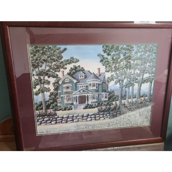 Framed Ltd Edition Print 421/500 - Winterholm Manor by Catherine Karnes Munn 31 1/2 25 1/2 h