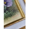 Image 3 : Florals Oil on Board Painting By Illegible Signature  15x14