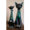 Image 1 : Blue Mountain Pottery Pair of Ceramic Cats, Tallest: 14 T