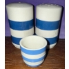 Image 4 : Collection Of Cornishware British Blue & White Striped Kitchenware-Cornwall