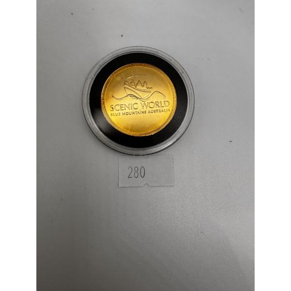  Australian Souvenir Coin - Scenic Cableway - 12.3g Gold-Plated